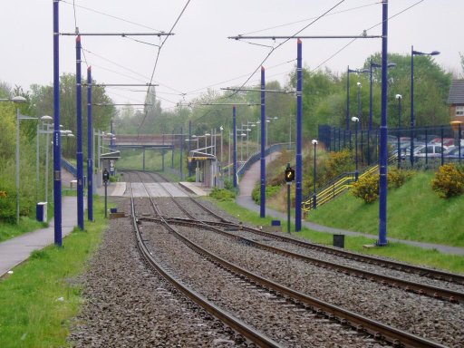 Midland Metro tram stop at Priestfield