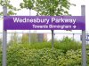 thumbnail picture of Midland Metro sign at Wednesbury Parkway stop