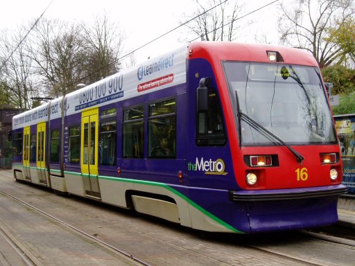 Midland Metro tram 16 at The Crescent stop