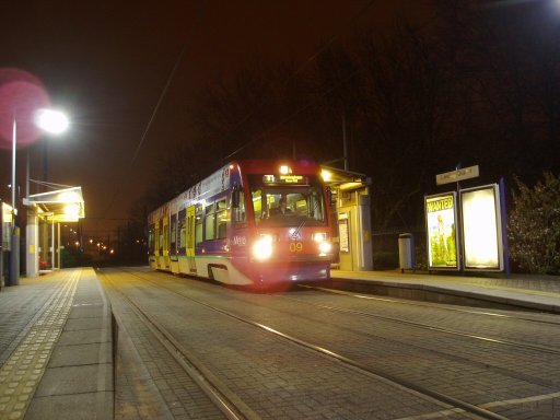 Midland Metro tram 09 at Jewellery Quarter stop