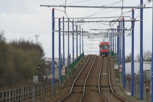 Midland Metro lineone route at Winson Green