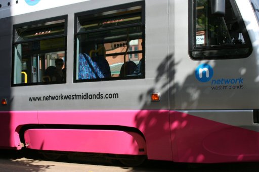 Midland Metro tram Network West Midlands livery at 