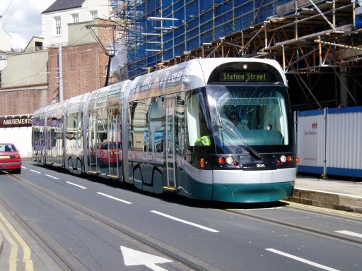 Nottingham Express Transit tram 204 at Lace Market stop