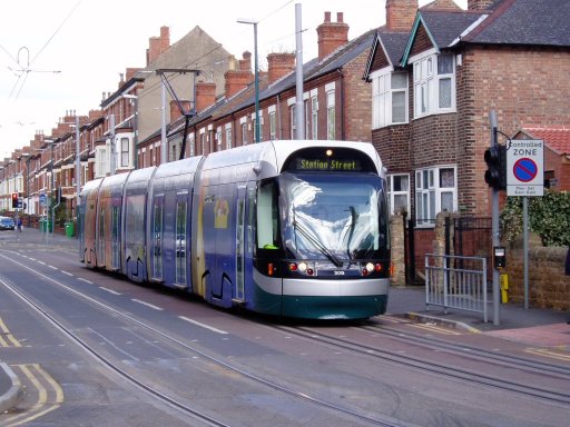 Nottingham Express Transit tram 209 at Noel Street