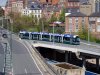 thumbnail picture of Nottingham Express Transit tram 214 at Collin Street viaduct