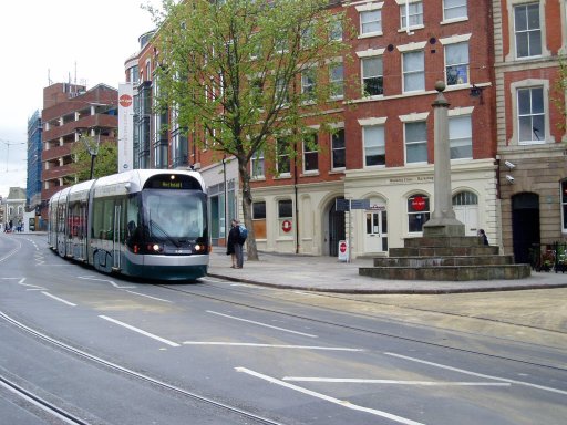 Nottingham Express Transit tram 215 at Weekday Cross