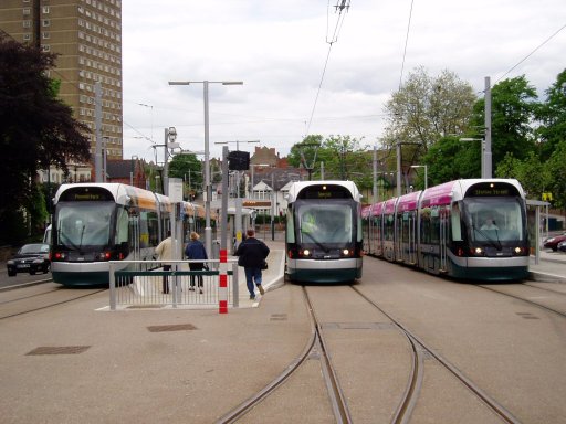 Nottingham Express Transit tram TLRS tour at The Forest stop