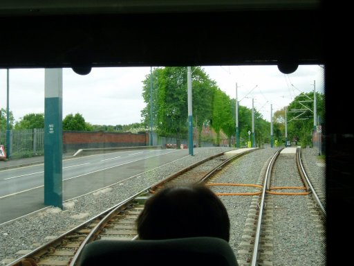 Nottingham Express Transit tram TLRS tour at Wilkinson Street stop