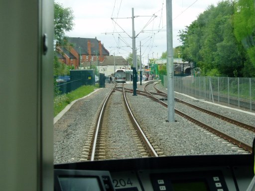 Nottingham Express Transit tram TLRS tour at Bulwell stop
