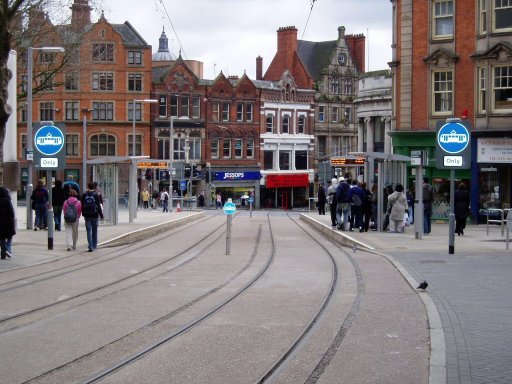 Nottingham Express Transit tram stop at Royal Centre