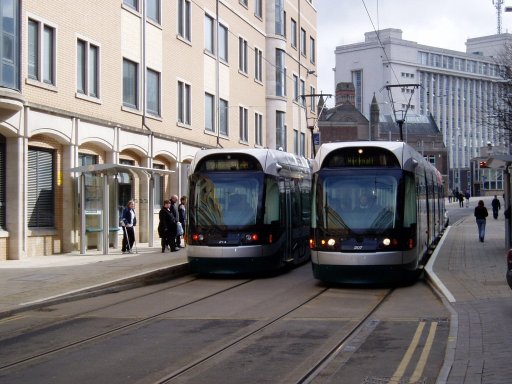 Nottingham Express Transit tram stop at Nottingham Trent University
