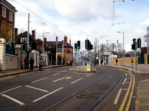 Nottingham Express Transit tram stop at High School