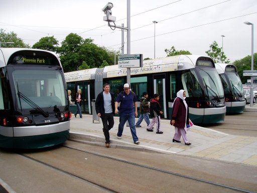 Nottingham Express Transit tram stop at The Forest