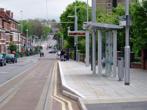 Nottingham Express Transit tram stop at Noel Street