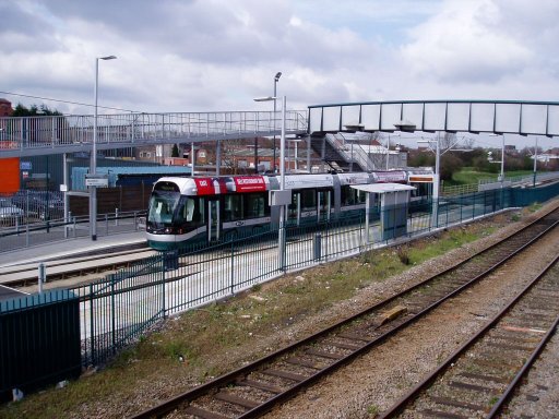 Nottingham Express Transit tram stop at Basford
