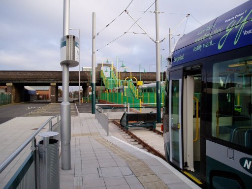 Nottingham Express Transit tram stop at Hucknall