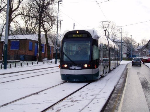 Nottingham Express Transit tram 205 at The Forest