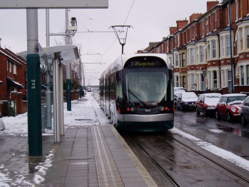 Nottingham Express Transit tram 202 at Noel Street stop