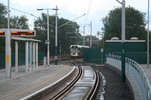 Nottingham Express Transit tram 215 at Moor Bridge stop