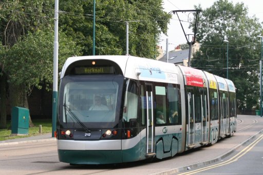 Nottingham Express Transit tram 212 at The Forest