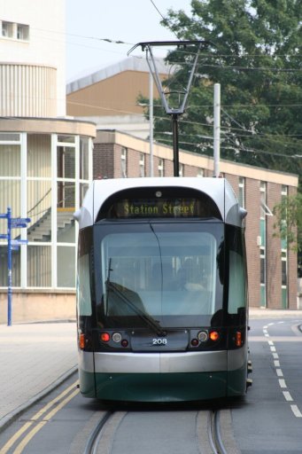 Nottingham Express Transit tram 208 at Goldsmith Street
