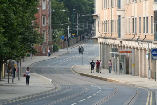 Nottingham Express Transit tram stop at Nottingham Trent University