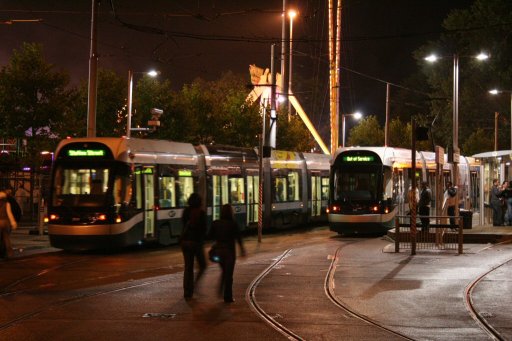 Nottingham Express Transit tram Goose Fair 2005 at The Forest stop