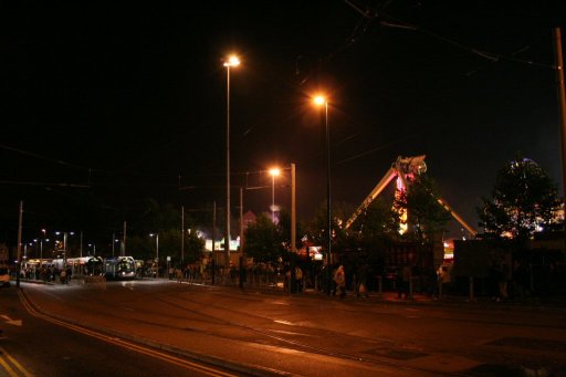 Nottingham Express Transit tram Goose Fair 2005 at The Forest stop