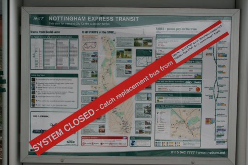 Nottingham Express Transit engineering work