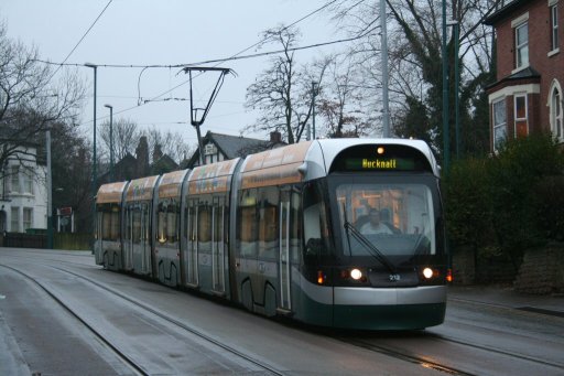 Nottingham Express Transit tram 212 at The Forest