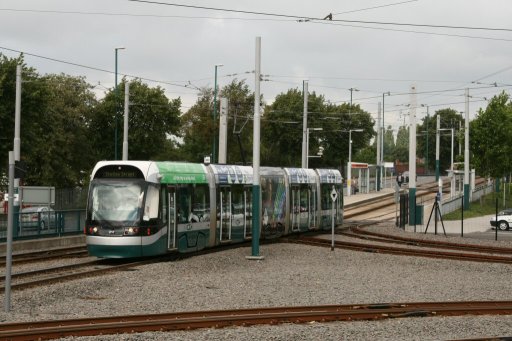 Nottingham Express Transit tram 214 at Wilkinson Street