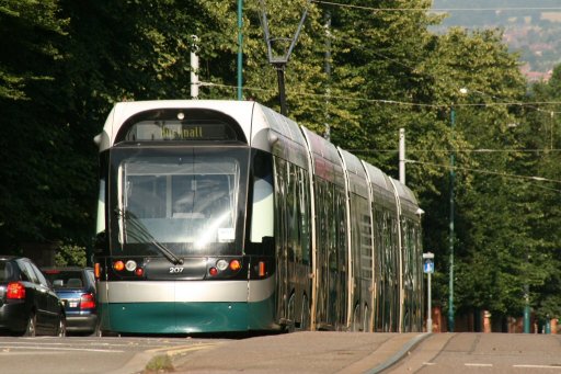 Nottingham Express Transit tram 207 at Mount Hooton Road