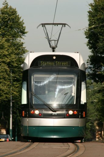 Nottingham Express Transit tram 211 at Mount Hooton Road