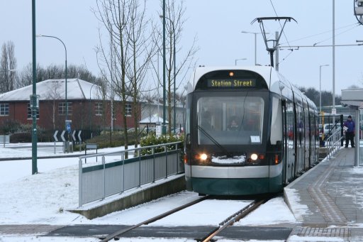 Nottingham Express Transit tram 208 at Phoenix Park stop