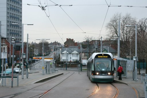 Nottingham Express Transit tram 205 at The Forest stop