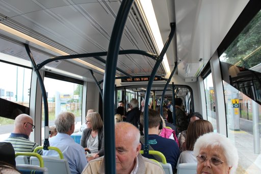 Nottingham Express Transit tram Phase 2 opening day at Meadows Way West stop