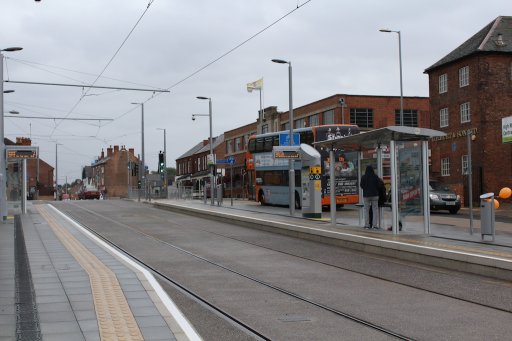 Nottingham Express Transit tram stop at High Road - Central College