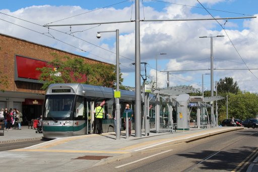 Nottingham Express Transit tram stop at Clifton Centre