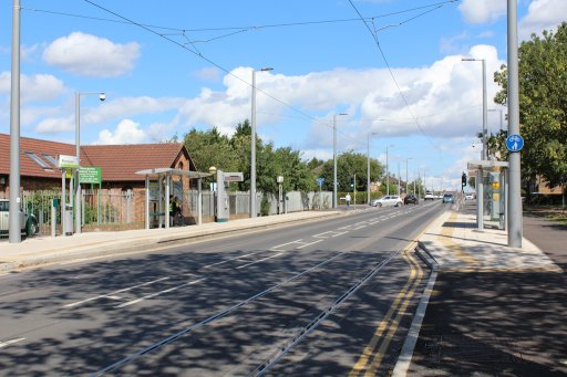 Nottingham Express Transit tram stop at Rivergreen