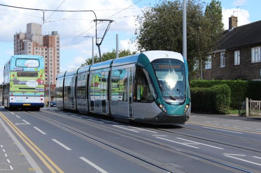 Nottingham Express Transit tram Southchurch Drive North at Southchurch Drive