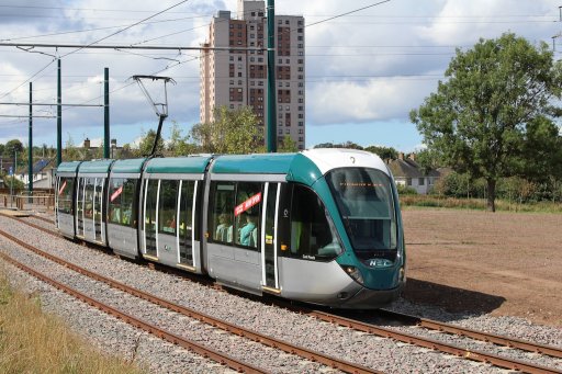 Nottingham Express Transit tram 217 at Silverdale Walk