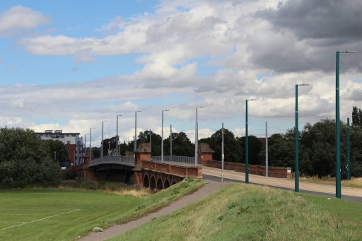 Nottingham Express Transit Clifton route at Wilford Toll Bridge