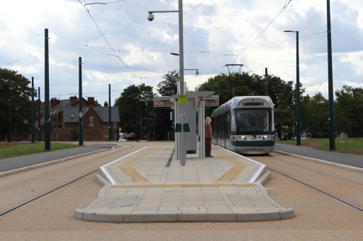 Nottingham Express Transit tram stop at Wilford Village