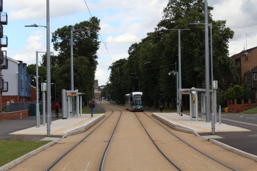 Nottingham Express Transit tram stop at Meadows Embankment
