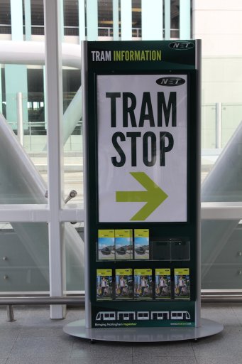 Nottingham Express Transit tram stop at Nottingham Station