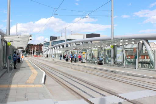 Nottingham Express Transit tram stop at Nottingham Station