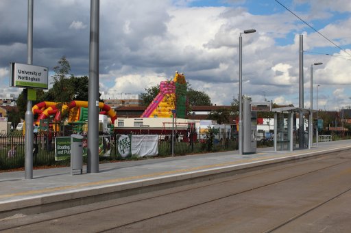 Nottingham Express Transit tram stop at University of Nottingham