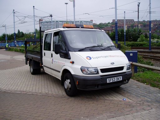 Sheffield Supertram ancillary vehicle at Park Square