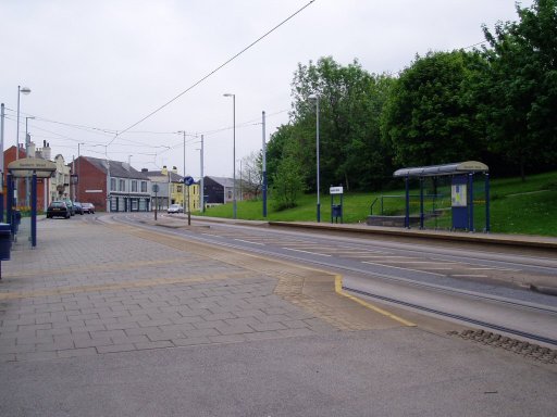 Sheffield Supertram tram stop at Bamforth Street