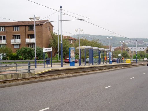 Sheffield Supertram tram stop at Netherthorpe Road
